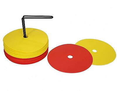 Zestaw 24 płaskich markerów.