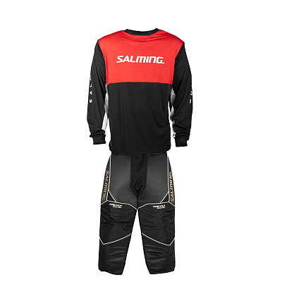 Salming zestaw bramkarski React black/red