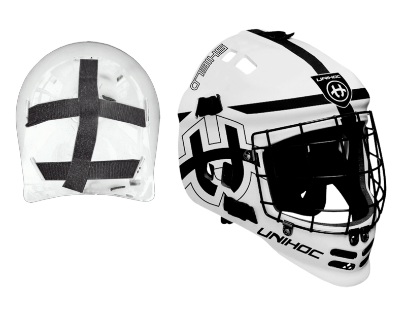 Unihoc maska bramkarska Shield white/black