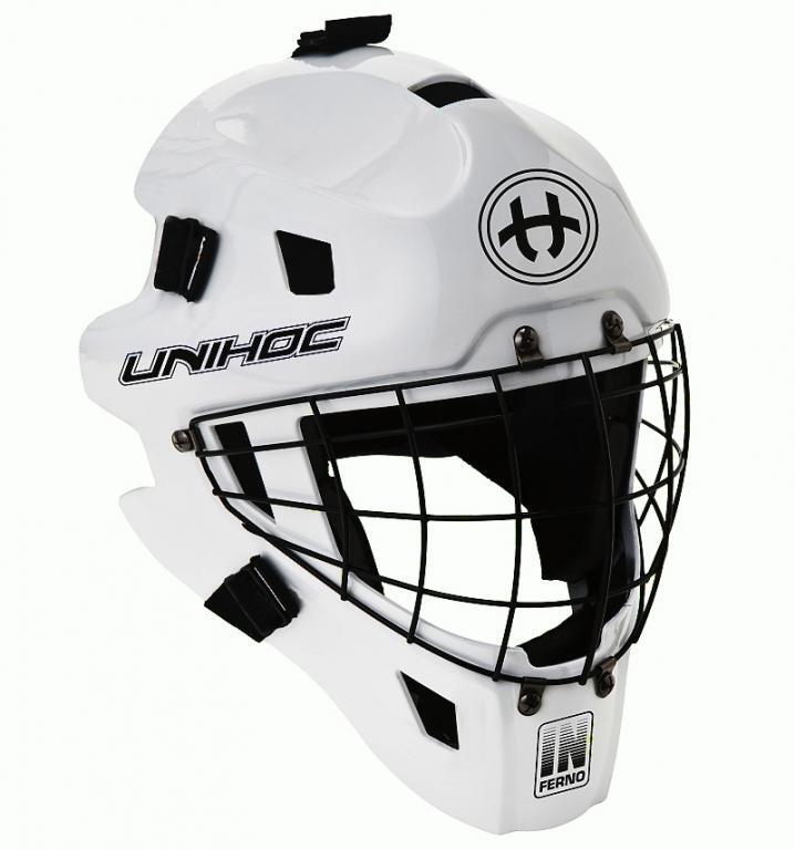 Unihoc Inferno 44 White  maska bramkarza