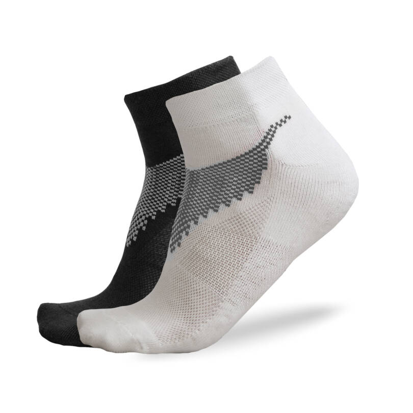 Freez Ancle Socks 2-pack black+white