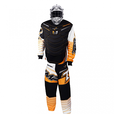 Tempish zestaw bramkarski Respect2 JR Orange + kask Hector Activ white