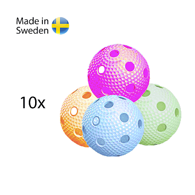 Salming piłeczki Aero Ball Colour 10 pack