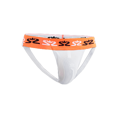 Salming E-Series Jock Strap White/Orange suspensorium