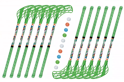 Set unihokejowy MPS Jungle mini Green (12 kijów)