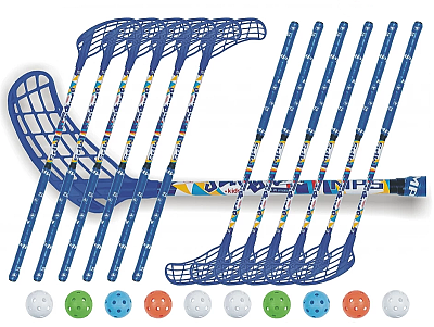 Set unihokejowy MPS Jungle Navy (12 kijów)