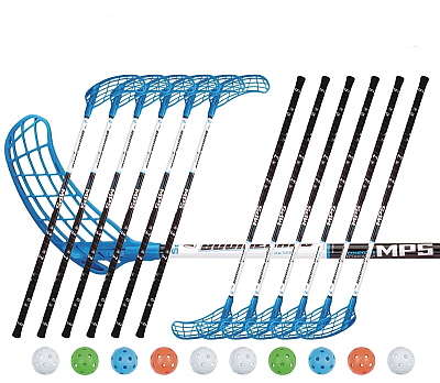 Set unihokejowy MPS Boomerang Blue (12 kije)