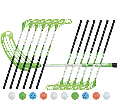 Set unihokejowy MPS Boomerang Green (12 kije)