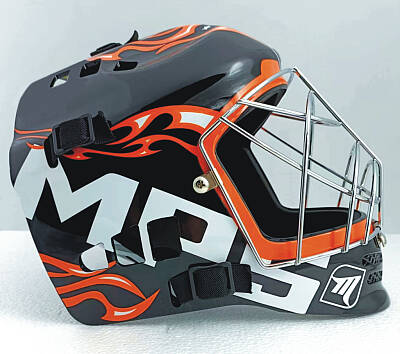 MPS kask Pro Flame - Black/Orange/Chrome