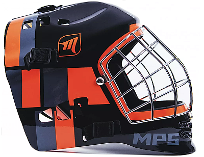 MPS kask PRO Black/Orange helmet srebrna siatka