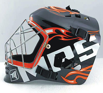 MPS kask Pro Flame - Black/Orange/Chrome