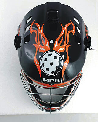 MPS kask Pro Flame - Black/Orange/Chrome