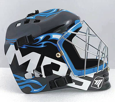 MPS kask Pro Flame - Black/Blue/Chrome